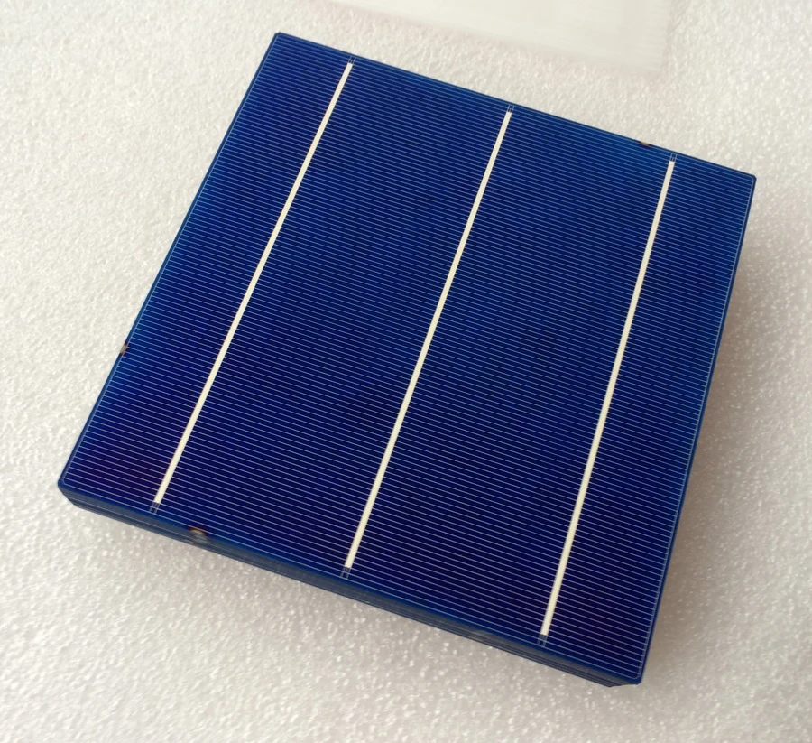 4.47W 156mm 3BB Poly Solar Cell 100pc 19.00% High Efficiency Polycrystalline Cells 6x6&quot +enough PV Ribbon DIY solar panels |