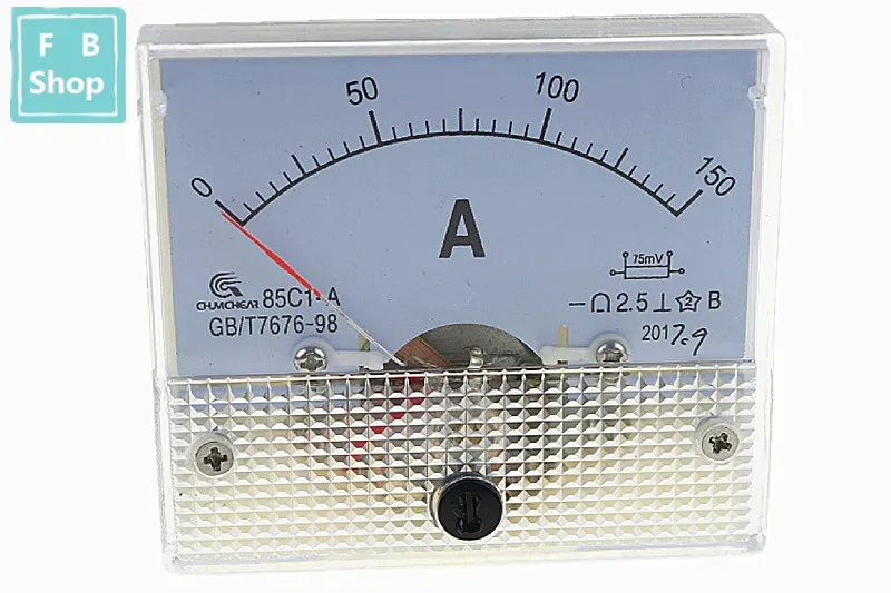 150A 1 шт. 85C1-A 100A 150A 200A 250A 300A 400A 500A DC аналоговый измеритель Панель усилитель тока амперметры датчик - Color: 150A
