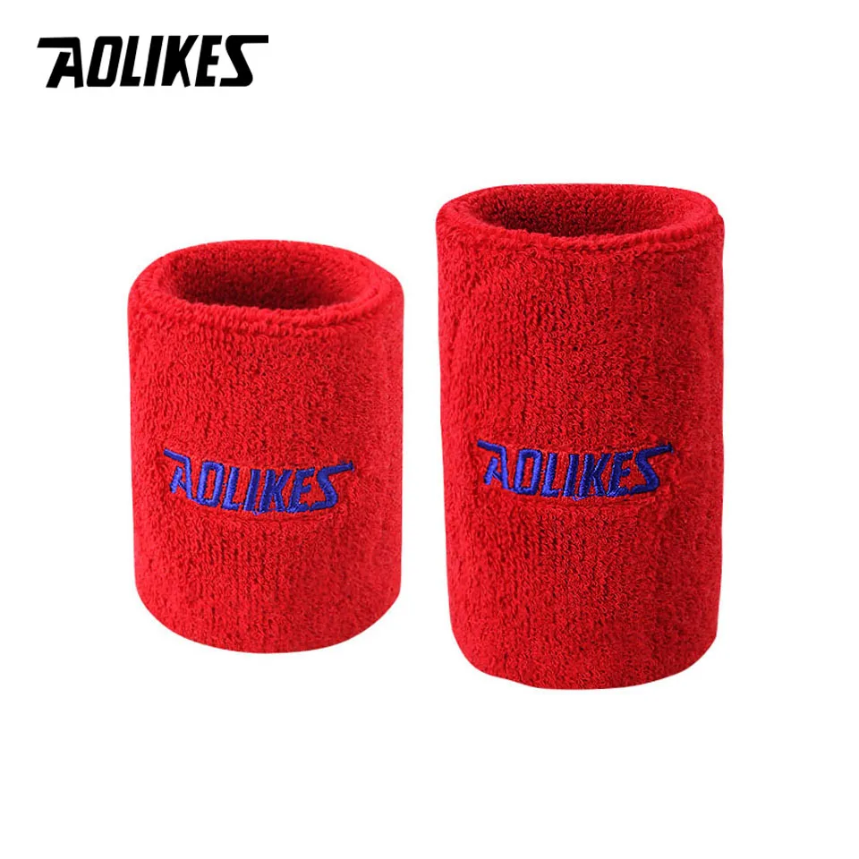 Red AOLIKES 1 шт. Защитный Браслет для тренажерного зала Тяжелая атлетика поддержка запястья спортивный наручный бандаж Теннисный бадминтон баскетбольные напульсники защита - Цвет: Red