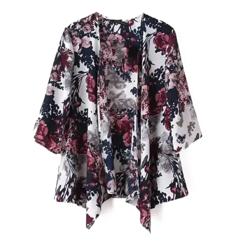 Summer Beach Kimono Cardigan Lace Embroidery Sunscreen Shirt Loose Chiffon Blouse Femme | Женская одежда