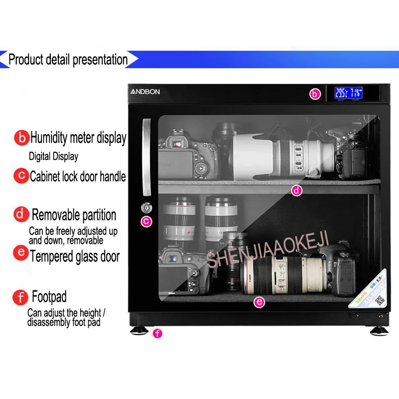 Электронная компактная светодиодсветодиодный сушильная печь 80L SLR с объективом
