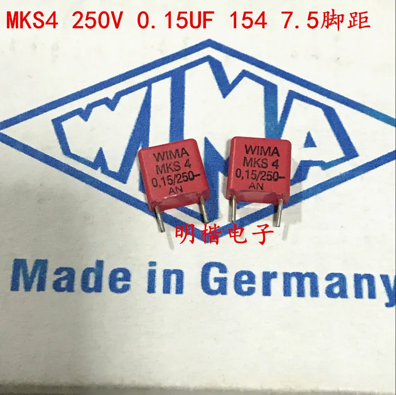 2020 hot sale 10pcs/20pcs German capacitor WIMA MKS4 250V 0.15UF 154 250V 150n P: 7.5mm Audio capacitor free shipping
