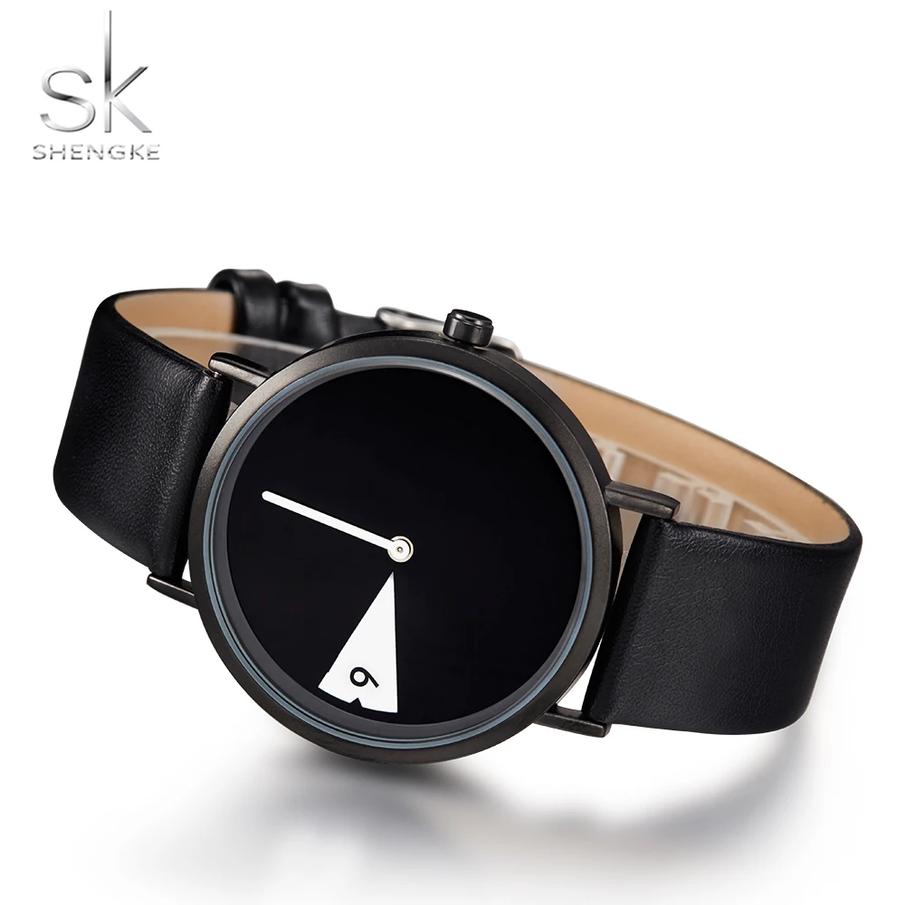 Zegarek Damski Sk простые женские спортивные часы Топ бренд кожаный ремешок