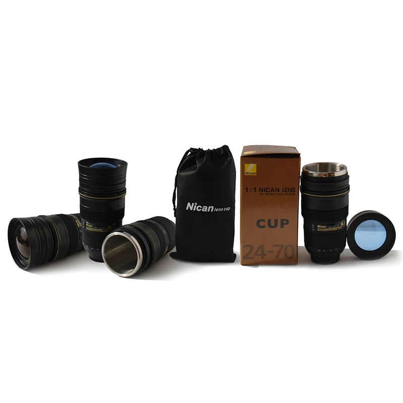 Nikon2 Креативная нержавеющая сталь SLR имитация кофейная чашка камера кофейная кружка в виде объектива 400 мл 500 мл кружка масштаб Термокружка креативный подарок - Цвет: Nikon2