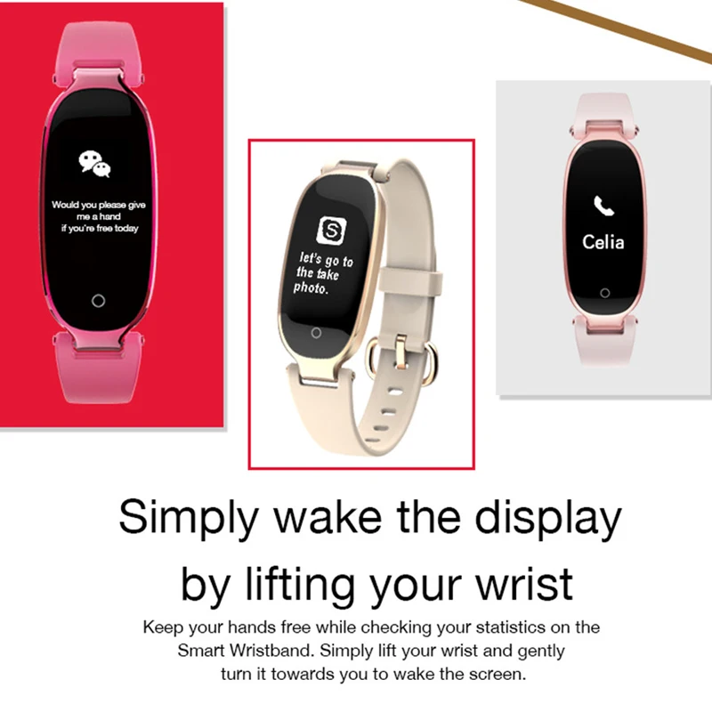Raaavi S3 Smart Watch Women Fashion Bracelet With Heart Rate Monitor Music Control Pedometer Alarm Smartwatch for iphone Xiaomi |