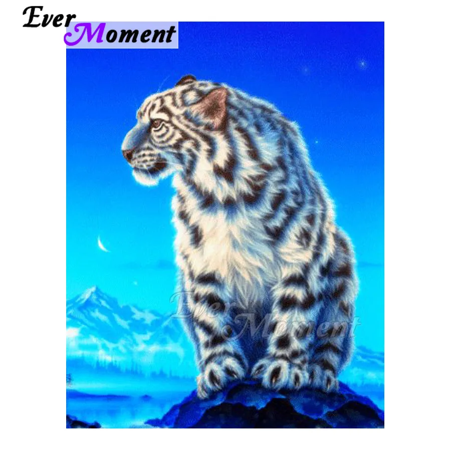 

Ever Moment Diamond Painting Handmade Full Square Drill Tiger 5D DIY Picture Of Rhinestone Diamond Embroidery Mosaic ASF1560