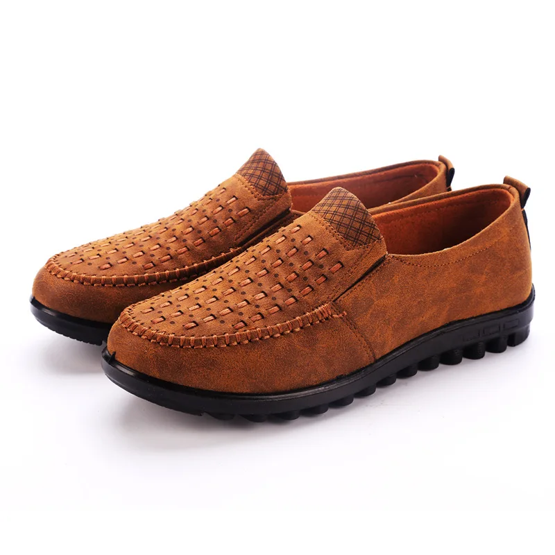 leather shoe for men Men's Leather coloring vintage comfortable breathable soft 2019 shoes 1623 | Обувь