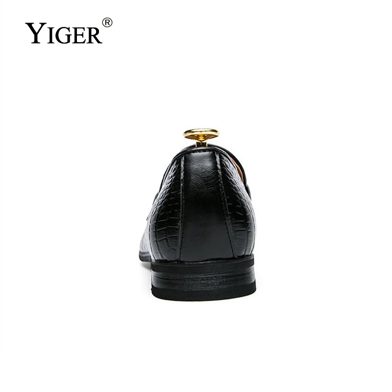 YIGER/Новые мужские лоферы из натуральной кожи большие размеры 38-47 свадебные туфли