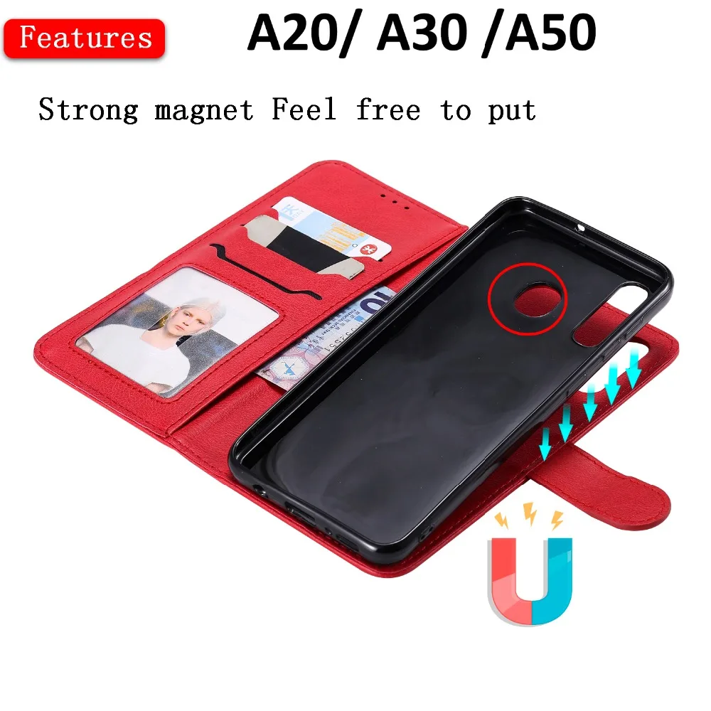 Многофункциональный дизайнерский чехол для samsung Galaxy A70 Galaxy A50 A40 A30 A20 A10 роскошный кожаный съемный магнитный чехол для телефона