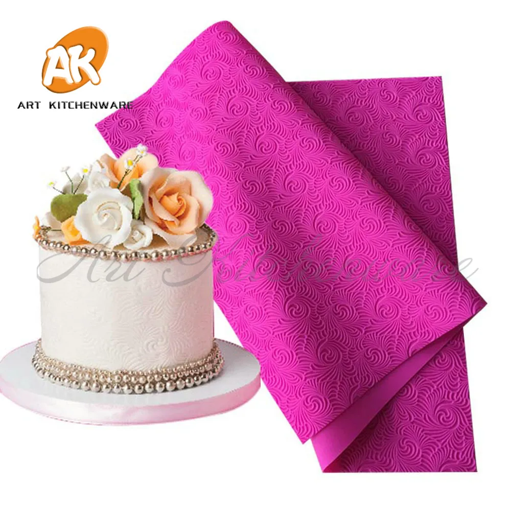 

New Arriv Fondant Mould Lace Mat Impression Mats Silicone Lace Mat Cake Lace Mold Silicone Sugar Lace Mat Decorative BLM-25