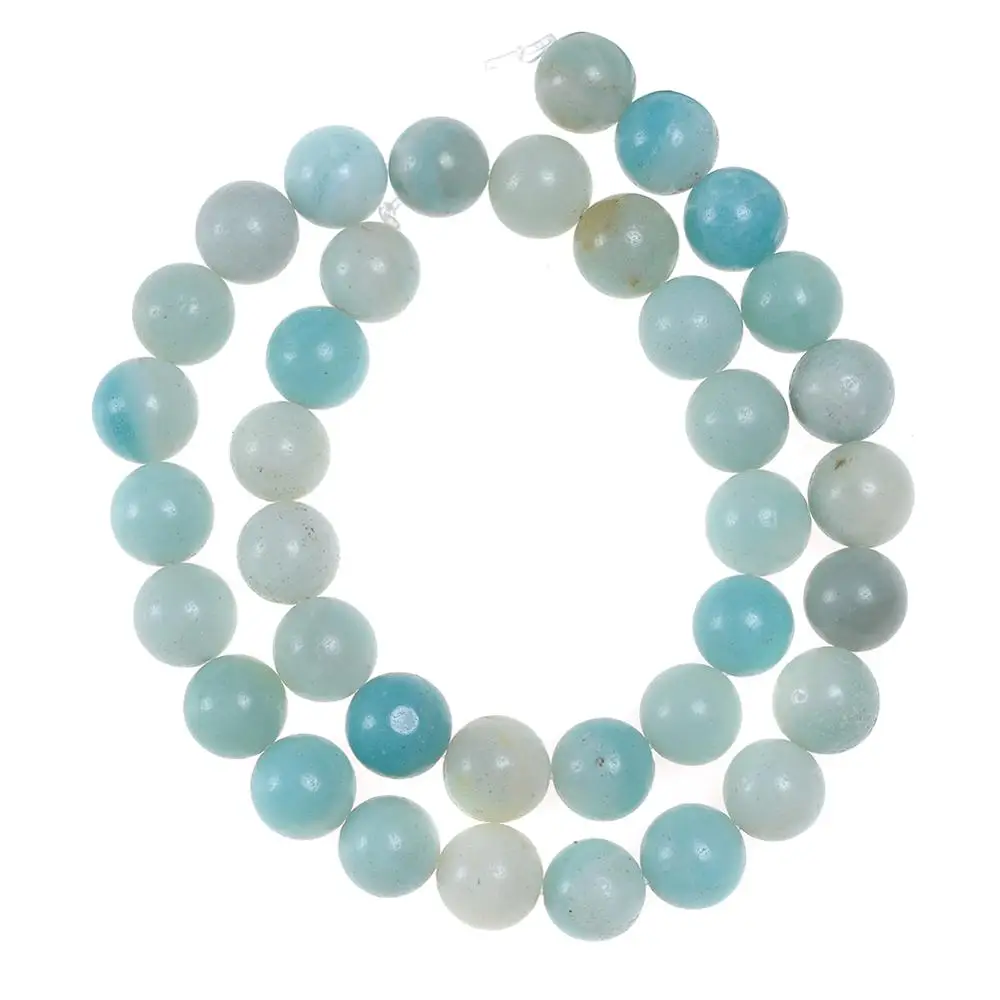 Круглые бусины синего амазонита бусины-разделители из натурального камня для
