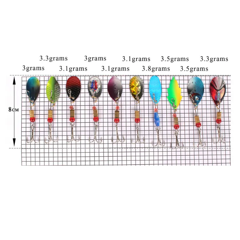 Рыболовная приманка 30 шт./лот Minnow/popper Spinner ложка металлическая искусственная iscas