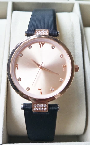 rose gold black Немецкий дизайн montre arabe часы женские. Часы с арабским циферблатом Montre - Цвет: rose gold black