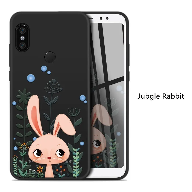 Jubgle Rabbit Милый мультяшный чехол для Xiao mi Red mi Note 5 6 Pro 6A, силиконовый чехол-бампер для Xiaomi mi 8 mi 9 A1 A2 Lite, красный чехол для mi Note 7 - Цвет: Jubgle Rabbit