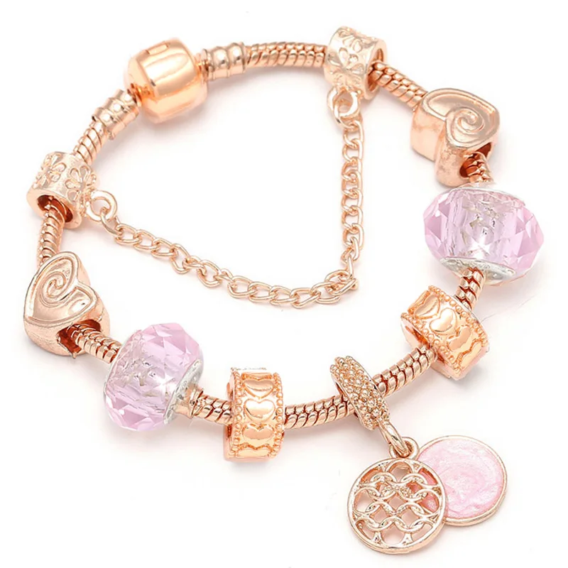 BAOPON модные ювелирные изделия кристалл сердце бусины брендовый браслет для