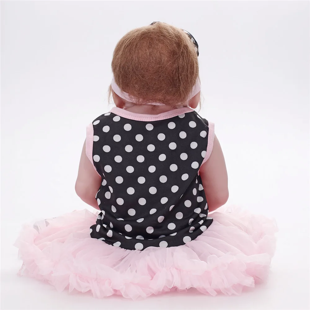 55 см большие глаза имитация Реалистичного Возрожденного купания сопровождение