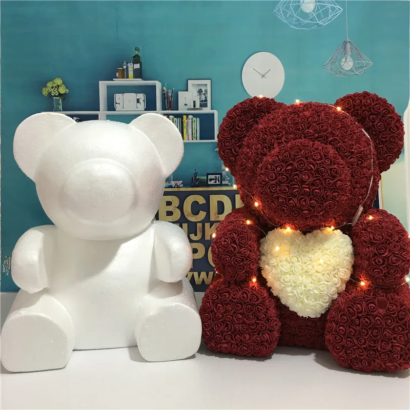 DIY пенопластовые материалы пена медведь белый ремесло моделирование