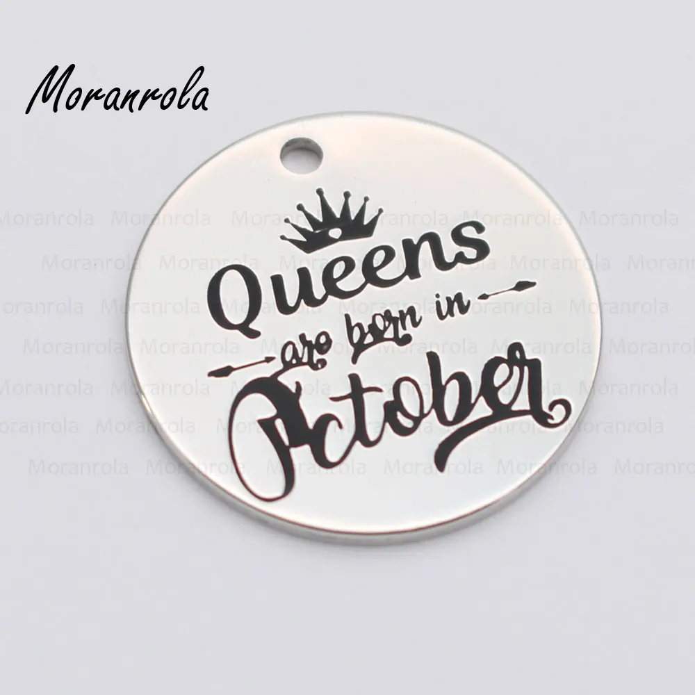 Новое поступление &quotQueens Are Born In October&quot ожерелье и брелок очарование девчачьи