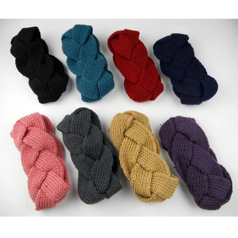 TWDVS Женская повязка на голову широкий вязаный крючком бант тюрбан теплые повязки