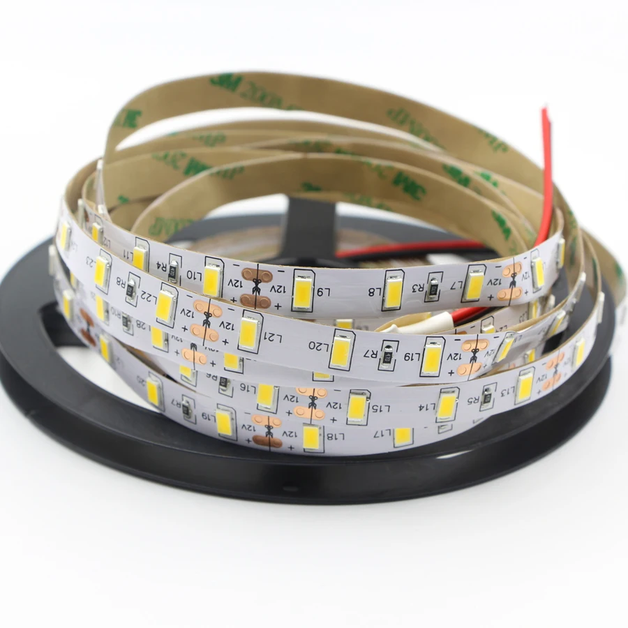 5 м 300 Светодиодная лента 5630 5730 DC12V 60 светодиодов/м 120LED/м водонепроницаемая