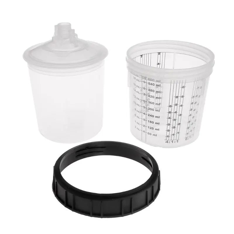 

2019 new Paint Mixing Cup PPS Type H/O Quick Cup Hard Cup Inner Cup Lids 600ml Spray Gun