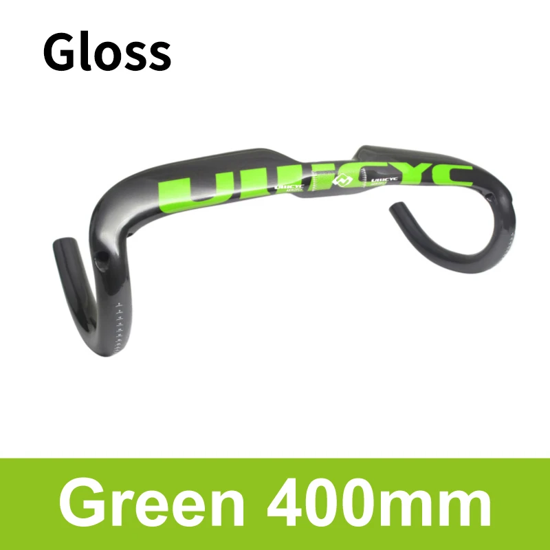 Ullicyc 400mm-gloss ULLICYC дорожный велосипедный гоночный матовый/глянец полностью углеродный руль Внутренний кабель углеродное волокно для велосипеда, руль 31,8*400/420/440 мм WB240 - Цвет: Ullicyc 400mm-gloss