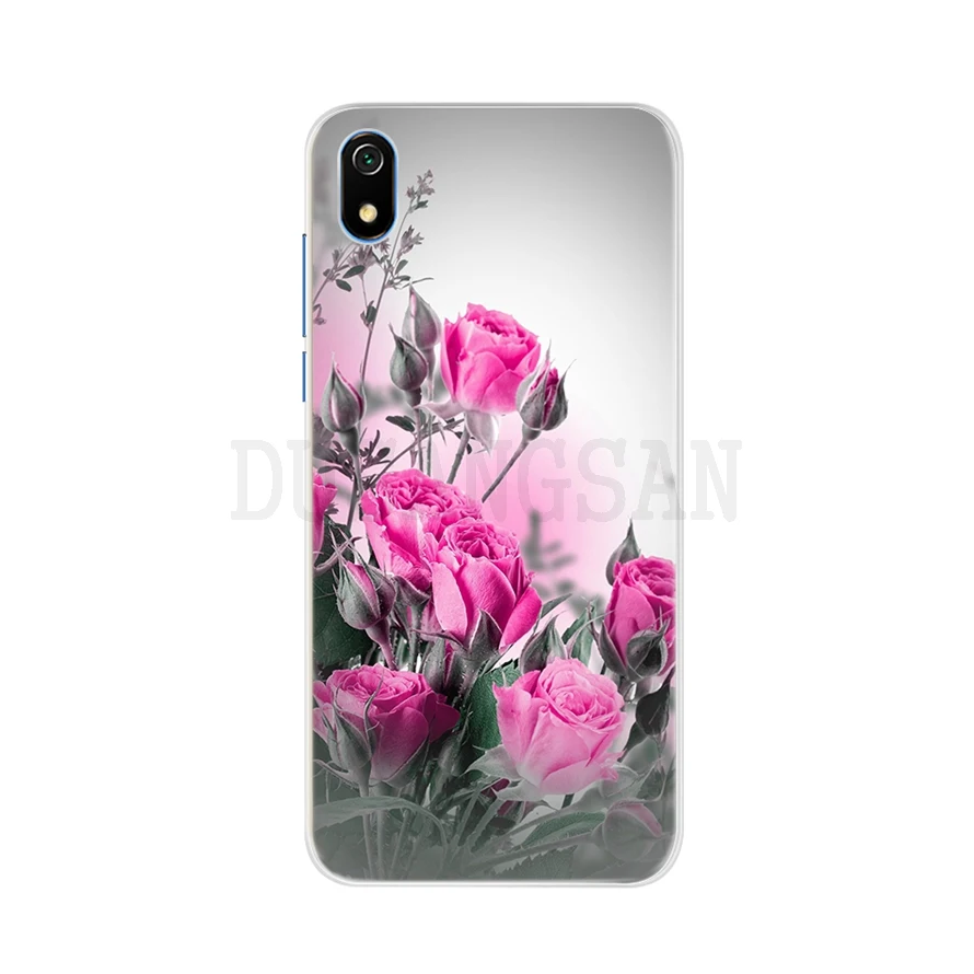 Прекрасные цветы чехол для Xiaomi redmi 7A 5 45 силиконовый прозрачный окрашенный Мягкий