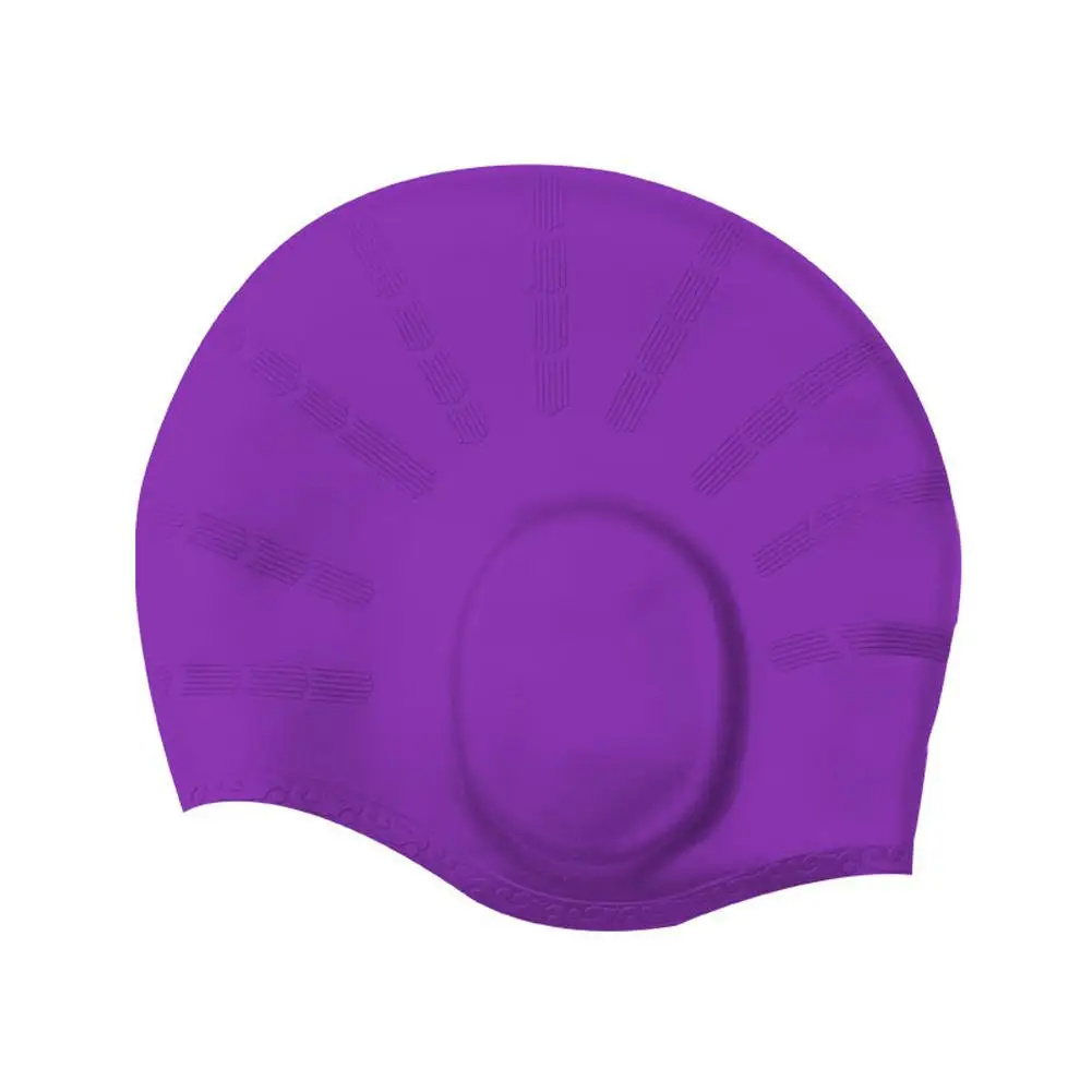 Mount Chain унисекс, силикагель, защита для ушей, для плавания, ming cap, ABS, бархат, водонепроницаемая, противоскользящая, длинные волосы, шапочка для плавания, для водных видов спорта, 54-62 см