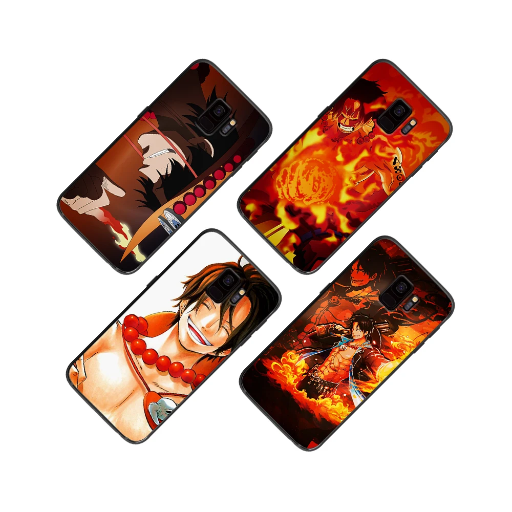 Мягкий черный чехол для телефона One Piece the three luffy brothers Samsung Galaxy A5 A6 A7 A8 A9 2017 2019 Plus 2018 M10