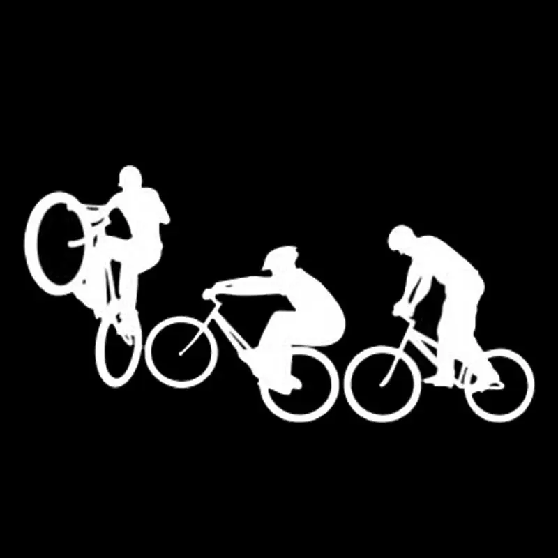 

14.5cm*7.5cm 3Pcs Car modeling Exercise Bike Vinyl Car Sticker Decal S2-0163