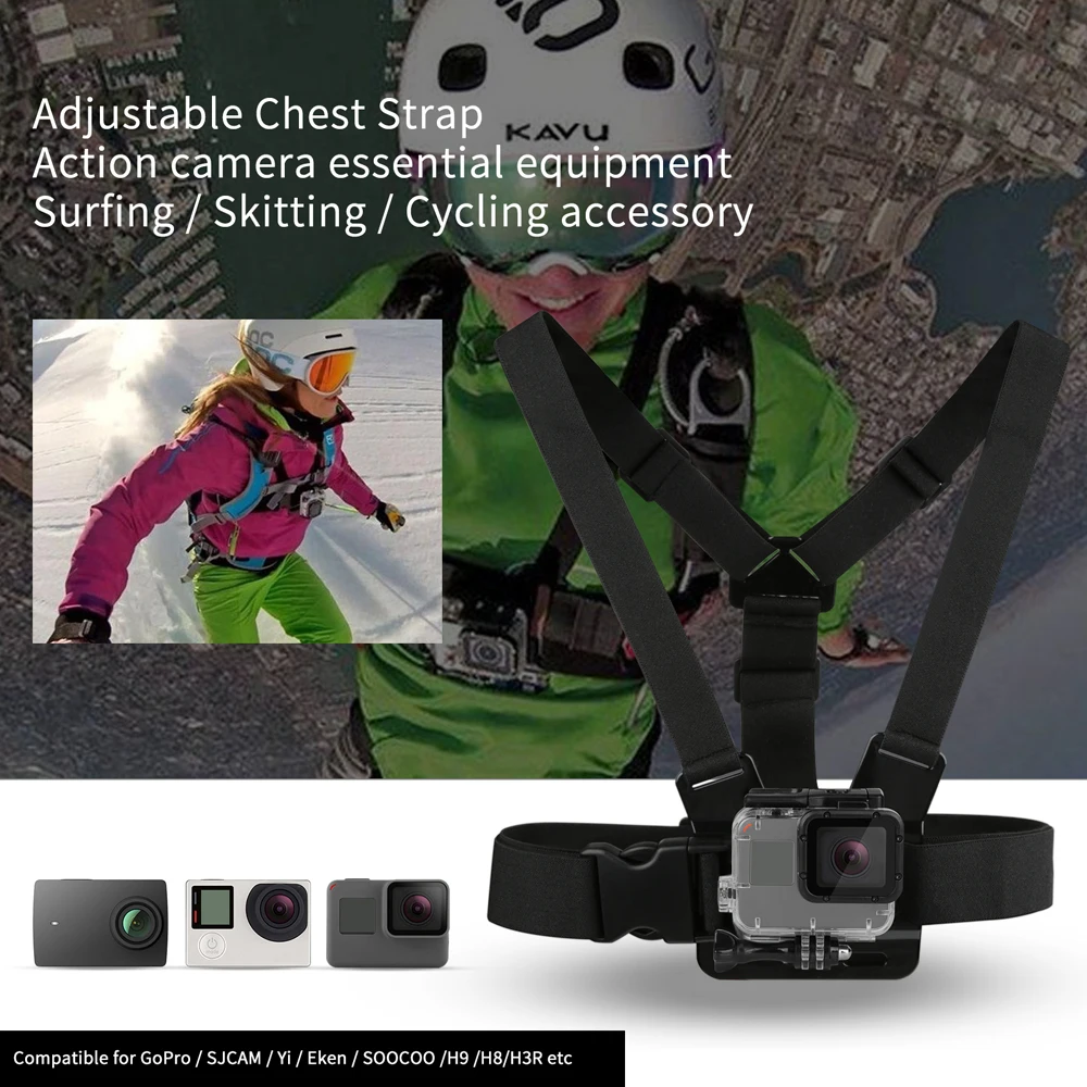 Нагрудный ремень для Gopro hero 7 6 5 Xiaomi yi 4K Экшн-камера нагрудное крепление жгут GoPro SJCAM