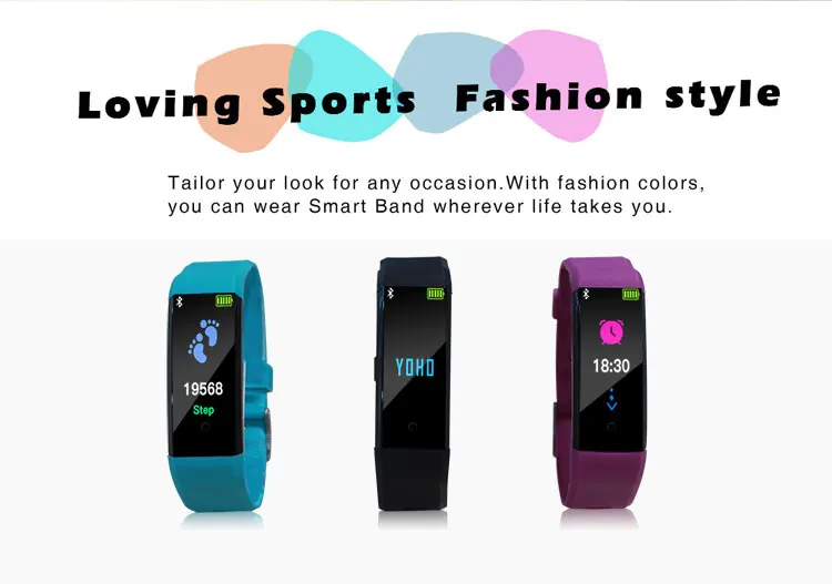 2019 монитор сердечного ритма Smartband кровяное давление фитнес трекер умные часы