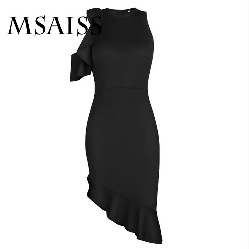 MSAISS Ruffles Party Women Dress Sexy Lady mini - wrap Butterfly Sleeve Beach Casual Work Dresses | Женская одежда