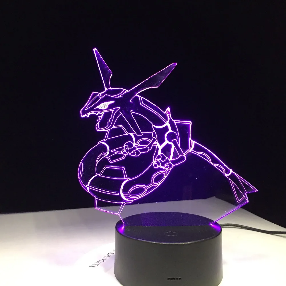Змея дракон животных 3D светодиодный Ночной светильник Акриловая настольная