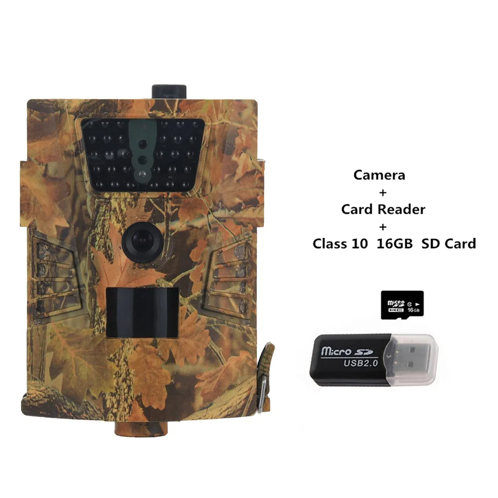 HT001B with 16GB Goujxcy HT-001B камера для слежения, 30 шт., 120 Нм, Инфракрасные светодиоды, Охотничья камера, водонепроницаемая, градусов, камера для фото, ловушки, Дикая камера - Цвет: HT001B with 16GB
