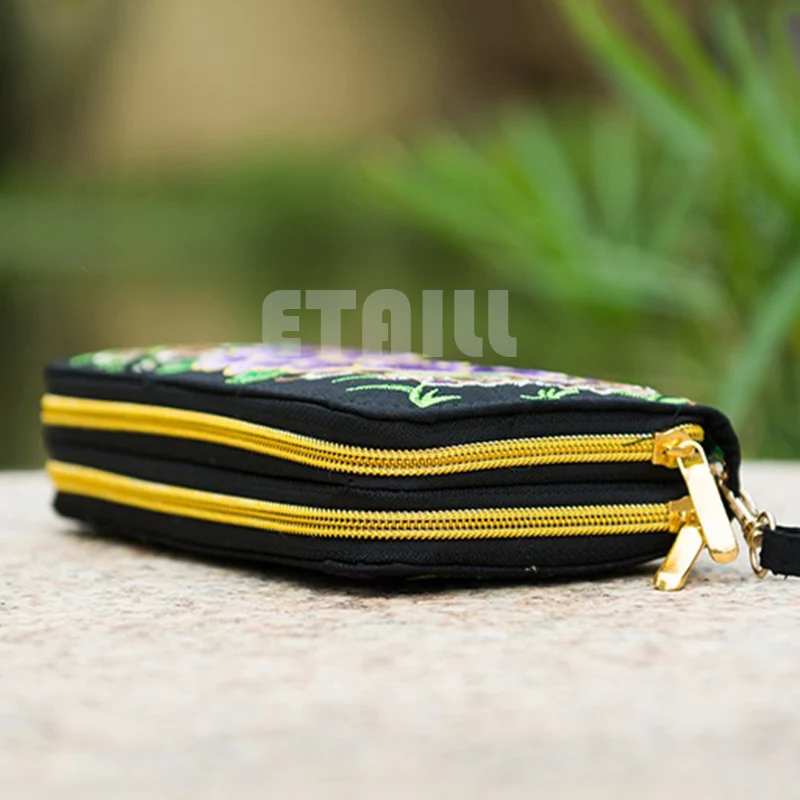 Hmong 2016 ручная работа этнические цветы вышитые Женский Длинный кошелек дневного