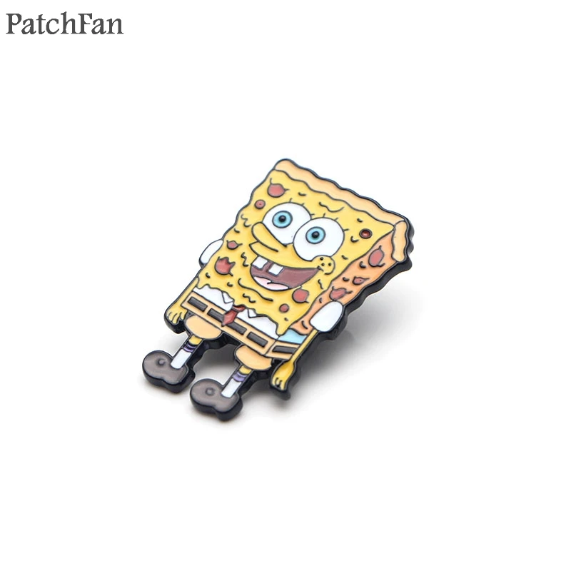 Patchfan Квадратные Штаны Патрик звезда цинк галстук булавки броши для рюкзака, одежды для мужчин женщин Декоративные значки медаль A1214