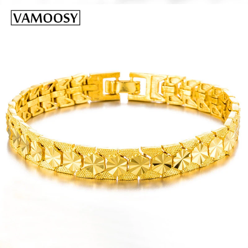 

Dubai Bracelet for Women Men wedding Gold Jewelry Vintage Bracelets & Bangles Charm Bracelets For men 24K Dubai gold Bracelets