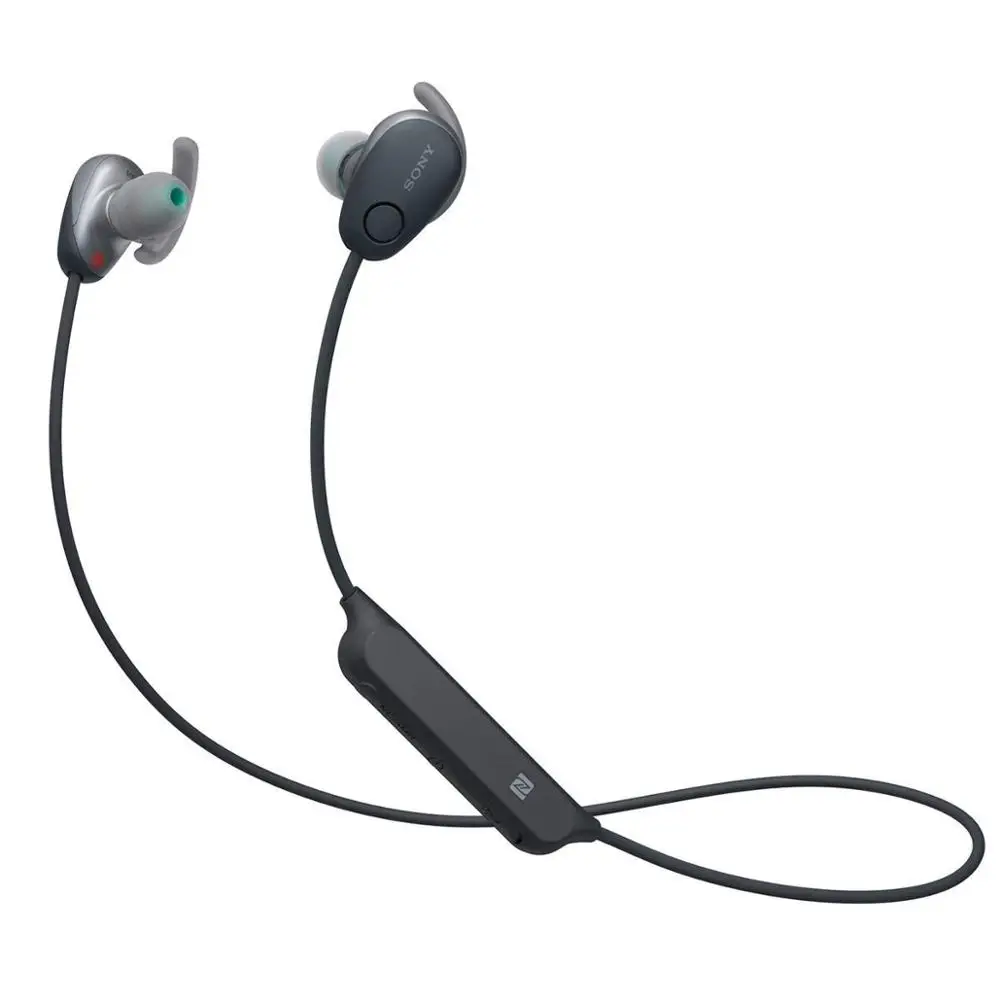 SONY WI-SP600N Беспроводные спортивные наушники с шумоподавлением с микрофоном, NFC водонепроницаемые наушники - Цвет: Черный