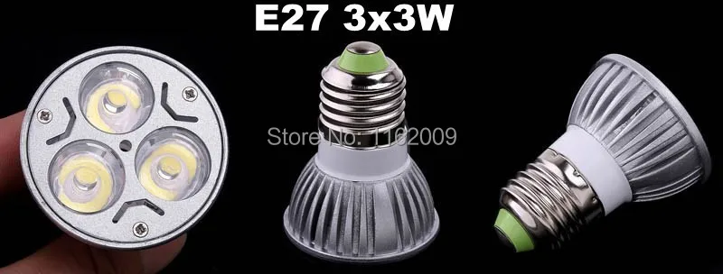 X10 Бесплатная доставка Высокая мощность CREE GU10 E27 E14 MR16 9 Вт 85-265 в диммируемая