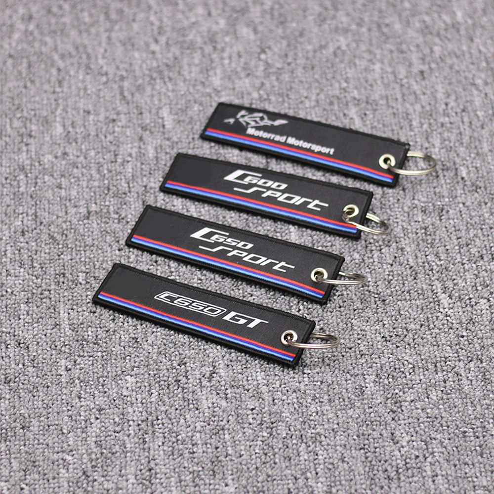 

Embroidery Key Holder Chain Collection Keychain for BMW C600 C650 SPORT GT Motorcycle Badge Keyring Key Ring