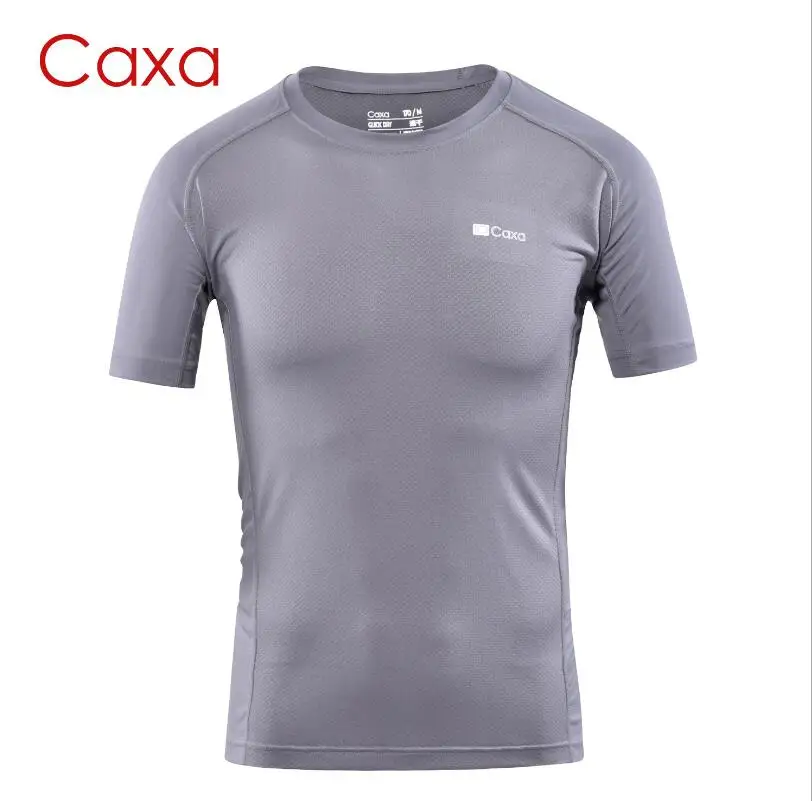 Мужская уличная спортивная рубашка Caxa с коротким рукавом и круглым вырезом