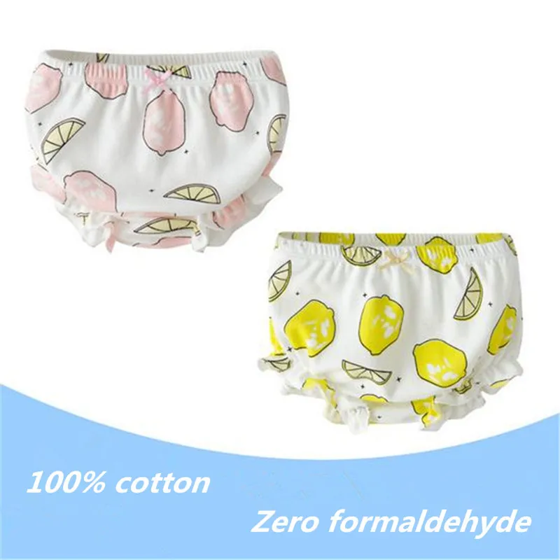 Трусы-боксеры для девочек 2 шт./лот нижнее белье с мультяшным рисунком хлеба трусы