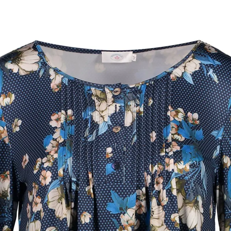 Брендовая блузка с цветочным принтом Женская Весенняя мода Boho элегантные
