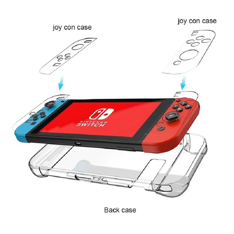 Прозрачная защитная крышка для переключателя kingd nindoswitch NS NX Жесткий Чехол для ПК с кристаллами аксессуары для консоли контроллера
