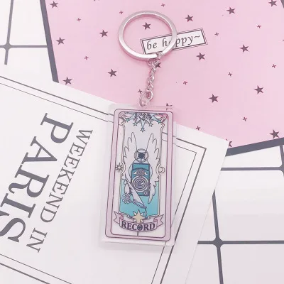 1 1 шт. аниме брелок карта Captor Cardcaptor Sakura Clear Sakura световые карты Portachiavi брелок-подвеска - Цвет: 1