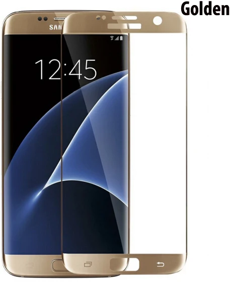 Защитное стекло закаленное 0 3 мм для Samsung Galaxy S7 Edge черный золотой серебристый