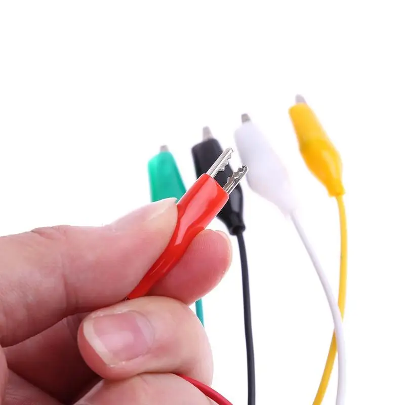 10 шт. 50 см зажимы для аллигатора электрические DIY Тестовые провода Аллигатор