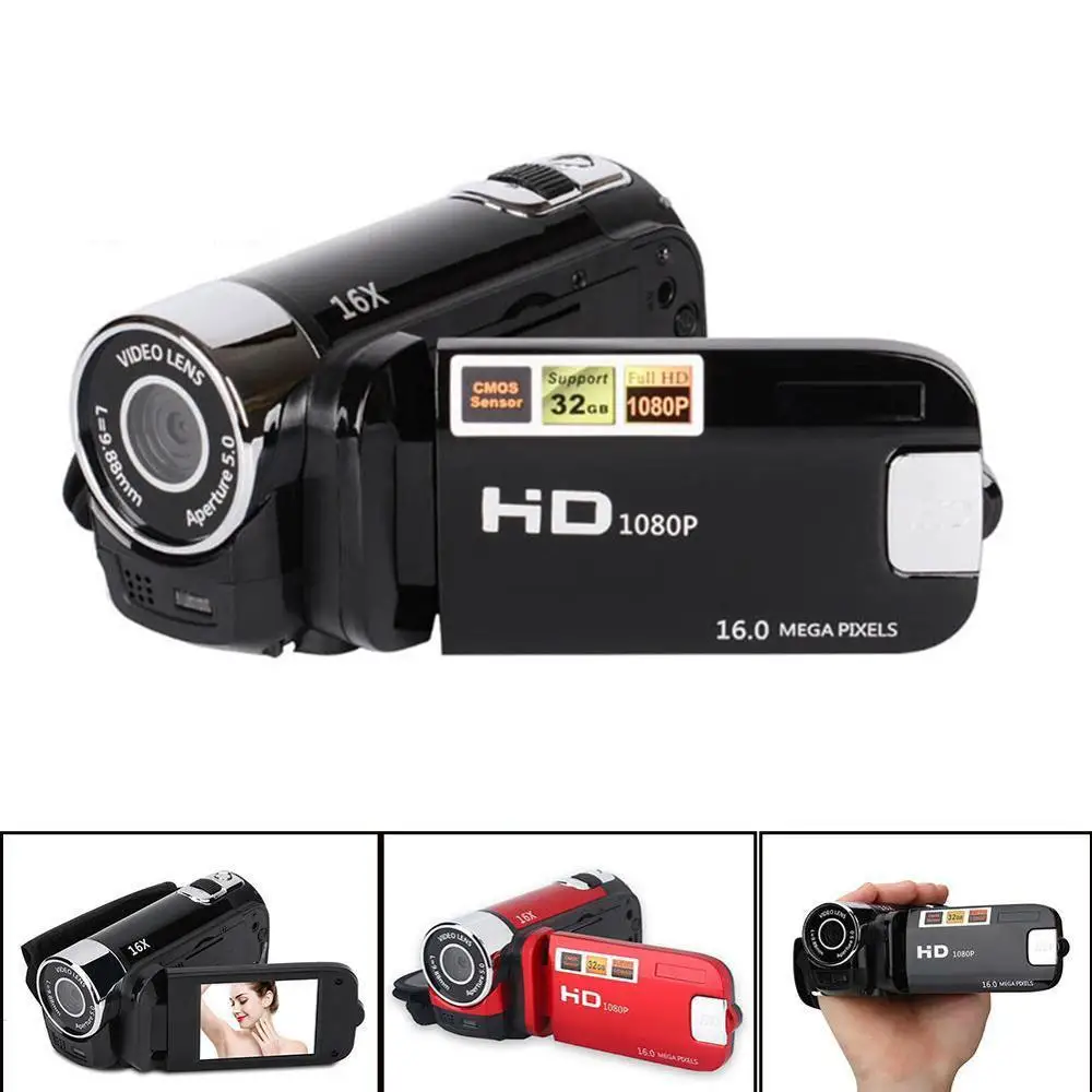 Full HD 1080P Портативная спортивная видеокамера с поворотом на 270 градусов 16 МП