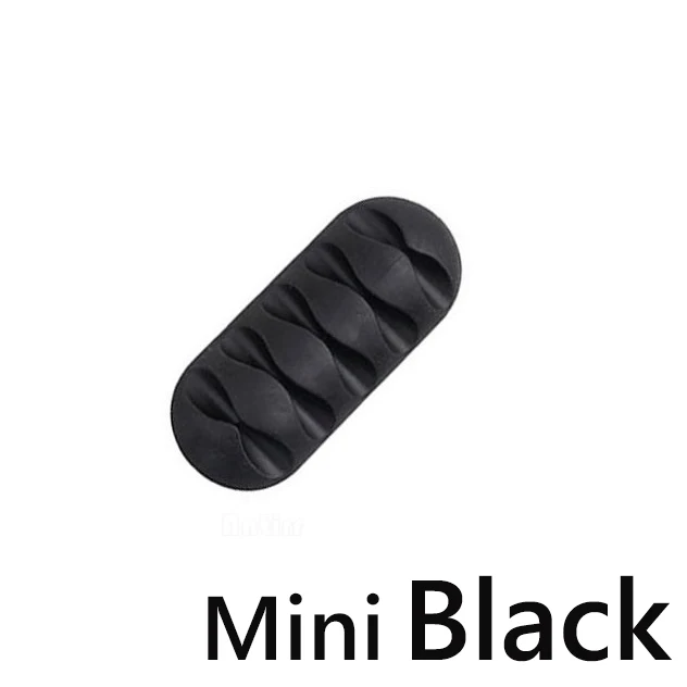 Black2 Suntaiho Кабельный органайзер силиконовый usb-кабель намотка случайный цвет вставной наушник держатель шнур мышки для iPhone usb-кабель для Samsung - Цвет: Black2